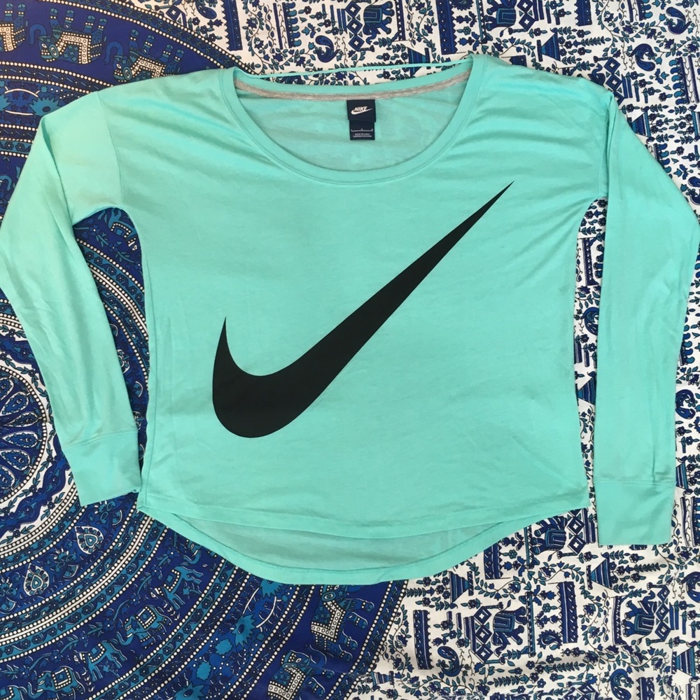 Turquoise Nike Long Sleeve Shirt